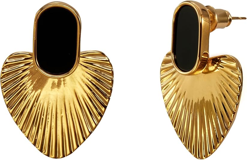 CelebWonde 24K Gold Plated Heart Drop Earrings Review