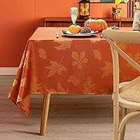 Vista 12 de MikiUp Mantel rectangular de Navidad de jacquard, mantel de tela metálica brillante con copos de nieve de Navidad, impermeable y lavable, mantel