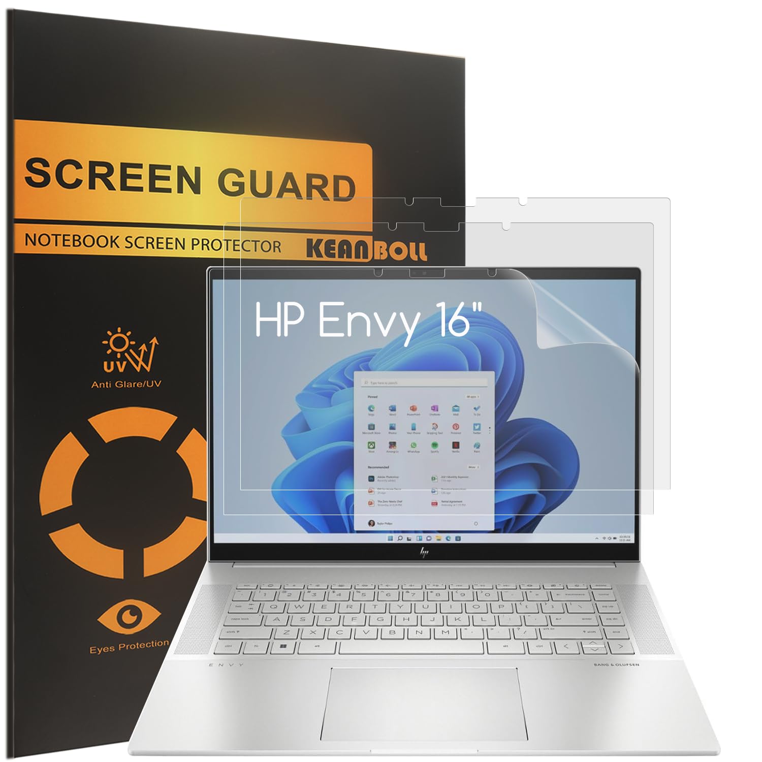 KEANBOLL3 Pack Anti Glare Screen Protector Designed for HP Envy 16 WQXGA Touchscreen Laptop (16 inch), Anti Fingerprint (Matte) Shield