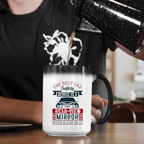 Miniatura 2 de Gift Car Safety Device RearView Mirror With Cop Feature Perfect Gift for Car Lovers 11oz 15oz Color Changing Mug