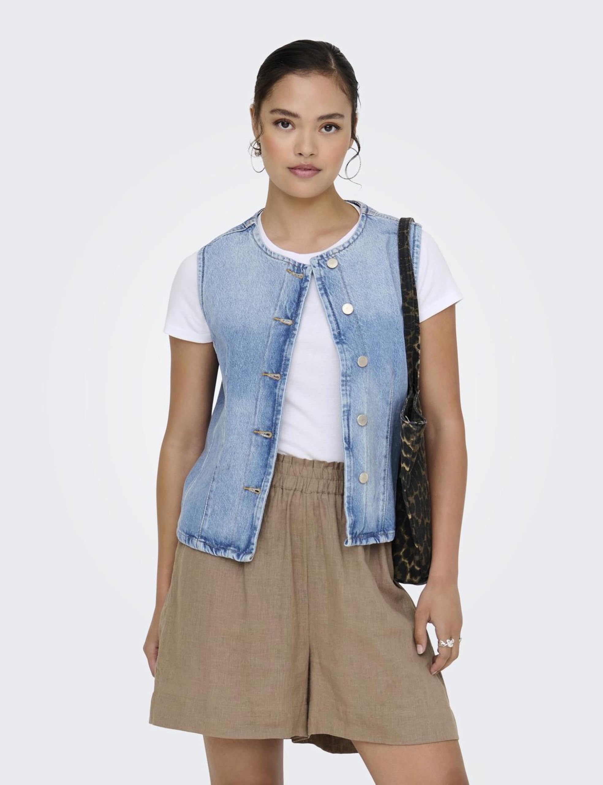 ONLY Damen Onlaya S/L Fitted DNM Vest Tai Noos