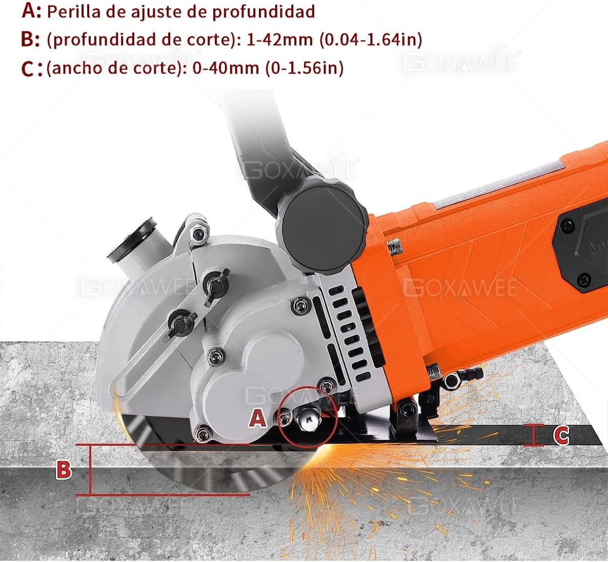 Blade installation and depth adjustment