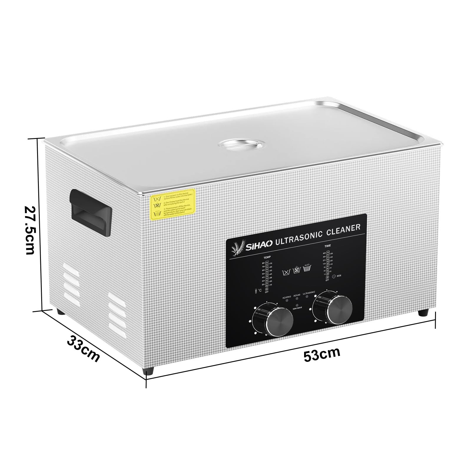 Ultradźwiękowy środek czyszczący 22 l, 40 kHz, ultradźwiękowy środek czyszczący z ogrzewaniem i timerem, profesjonalna wanna ultradźwiękowa ze stali nierdzewnej do biżuterii, okularów, zegarków i