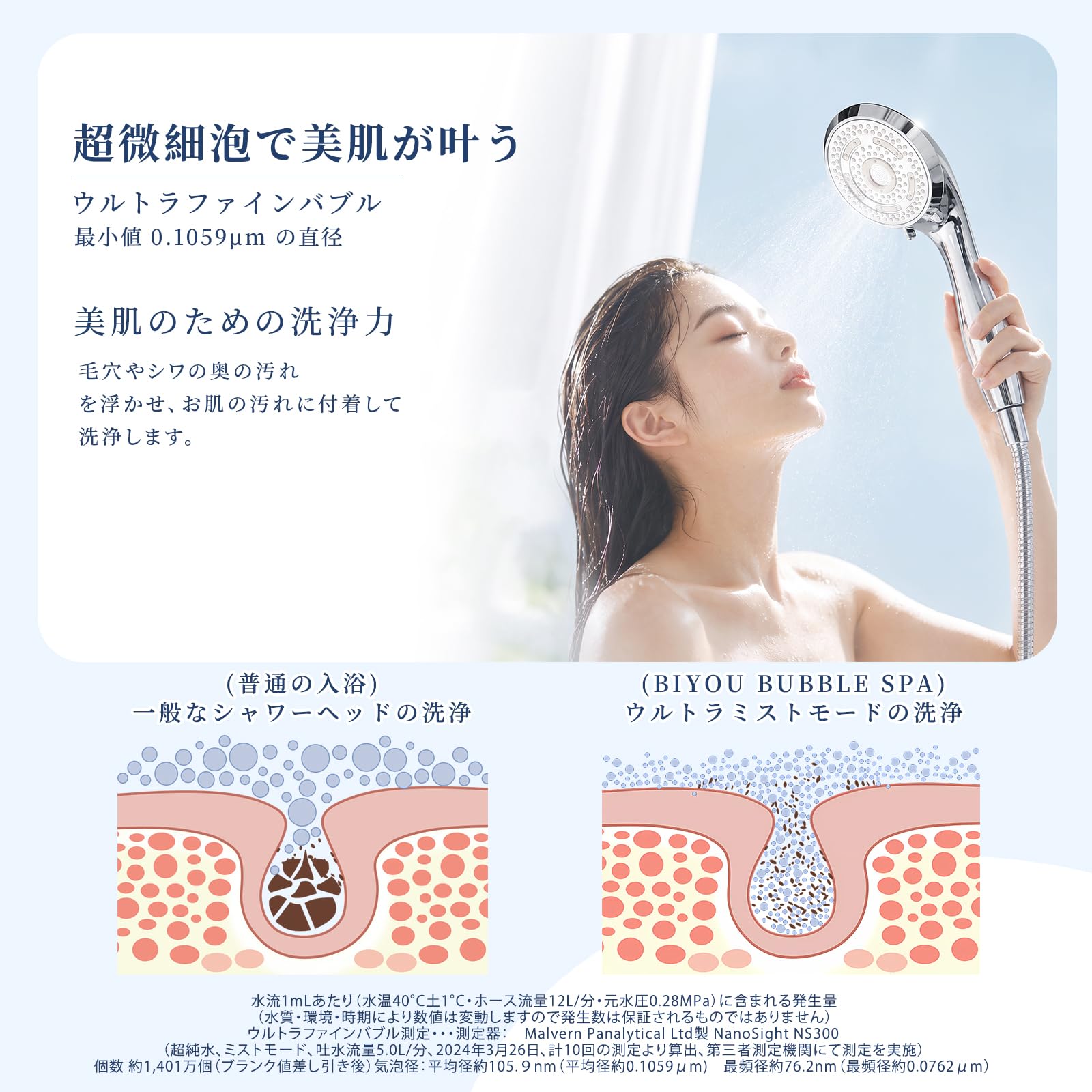 Amazon.co.jp: シャワーヘッド【2026新モデル】ウルトラファインバブル
