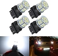 iFunyLED 4PCS 3157 LED Reverse Bulbs Xenon White Super Bright 12V-24V 3156 3057 4157 Compatible Brake Tail Turn Signal Lights