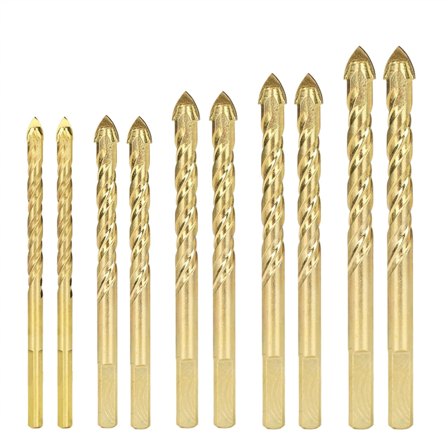 Tile Bits Glass Ceramic Concrete Hole Opener Alloy Triangle Drill 3/4/5/6/8/10/12 Mm Glass Drill Bit Power Tool Drill 1Pcs (Color : 12mm, Size : 1pc)