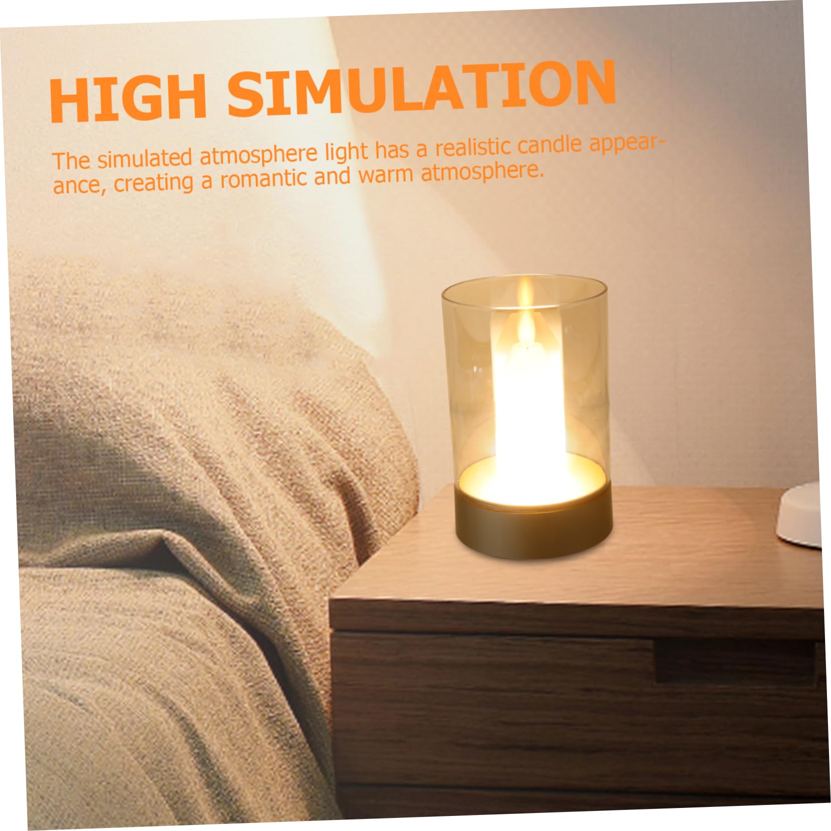 Lampada Notturna LED Sensore Effetto Candela Oscillante Luce Decorativa Elettrica da per Compleanni Matrimoni e Interni