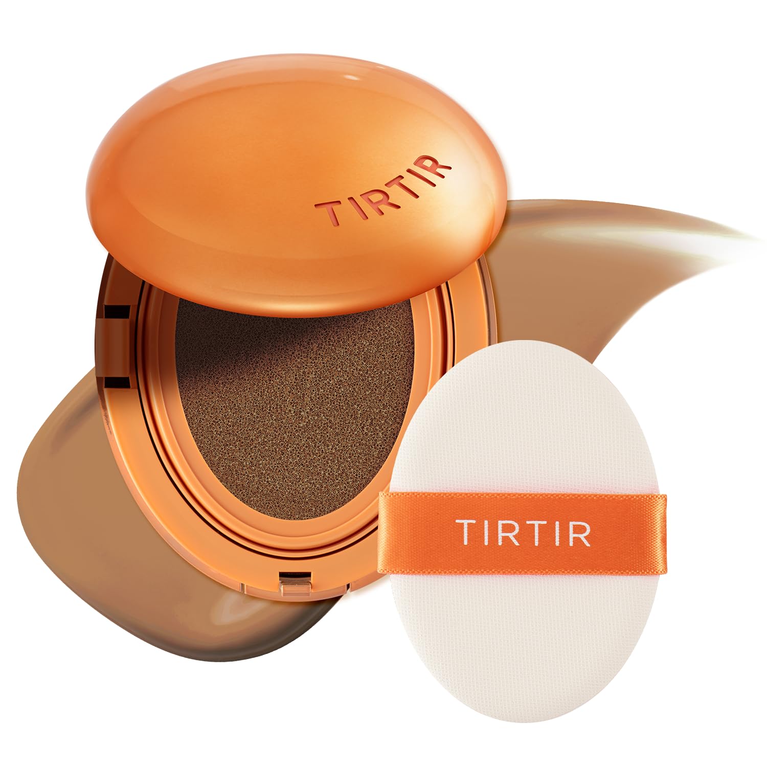 TIRTIR Mask Fit Ai Filter Cushion Foundation Mini Size | AI-Like Semi-Matte Finish - Up to 72-Hour Medium to Full Coverage Korean BB Cushion Make up Beauty, #34W Toffee, 0.15 Fl Oz-image-23