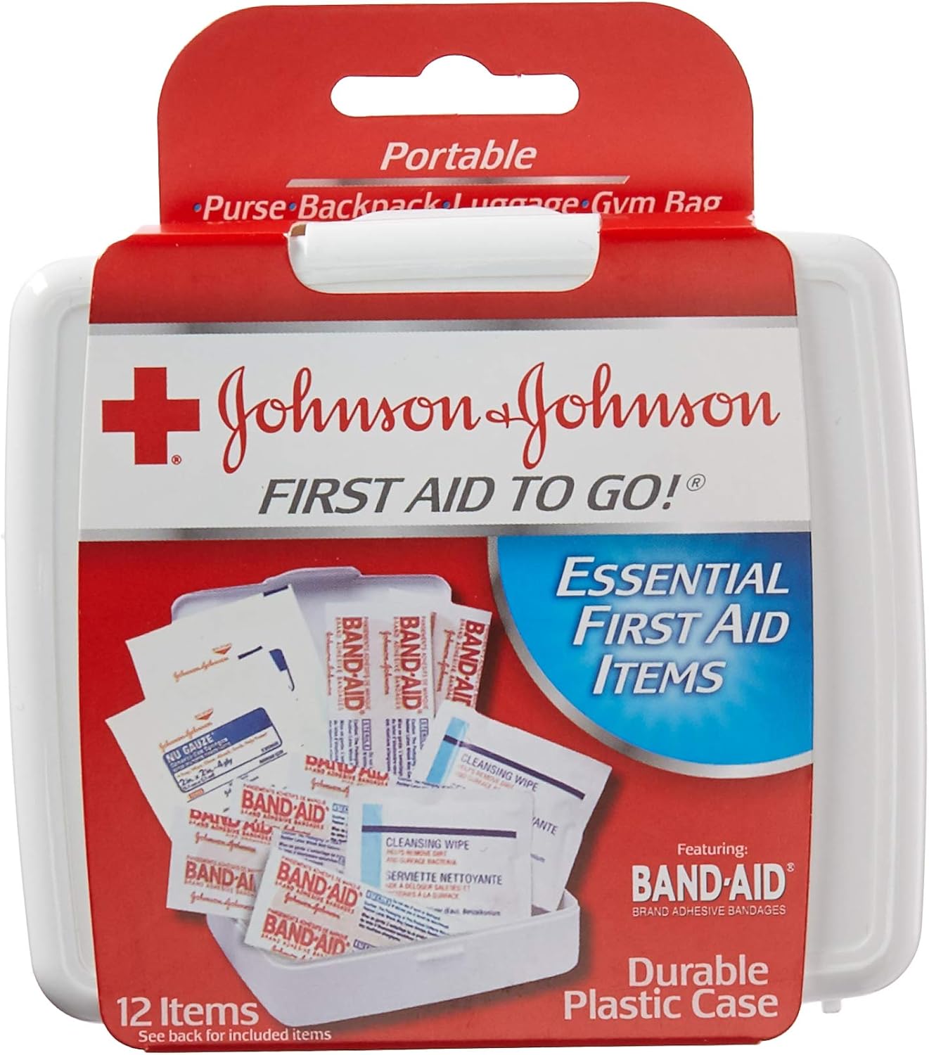 JOHNSON & JOHNSON First Aid To Go Kit 12 Items 1 Each (Pack of 2
