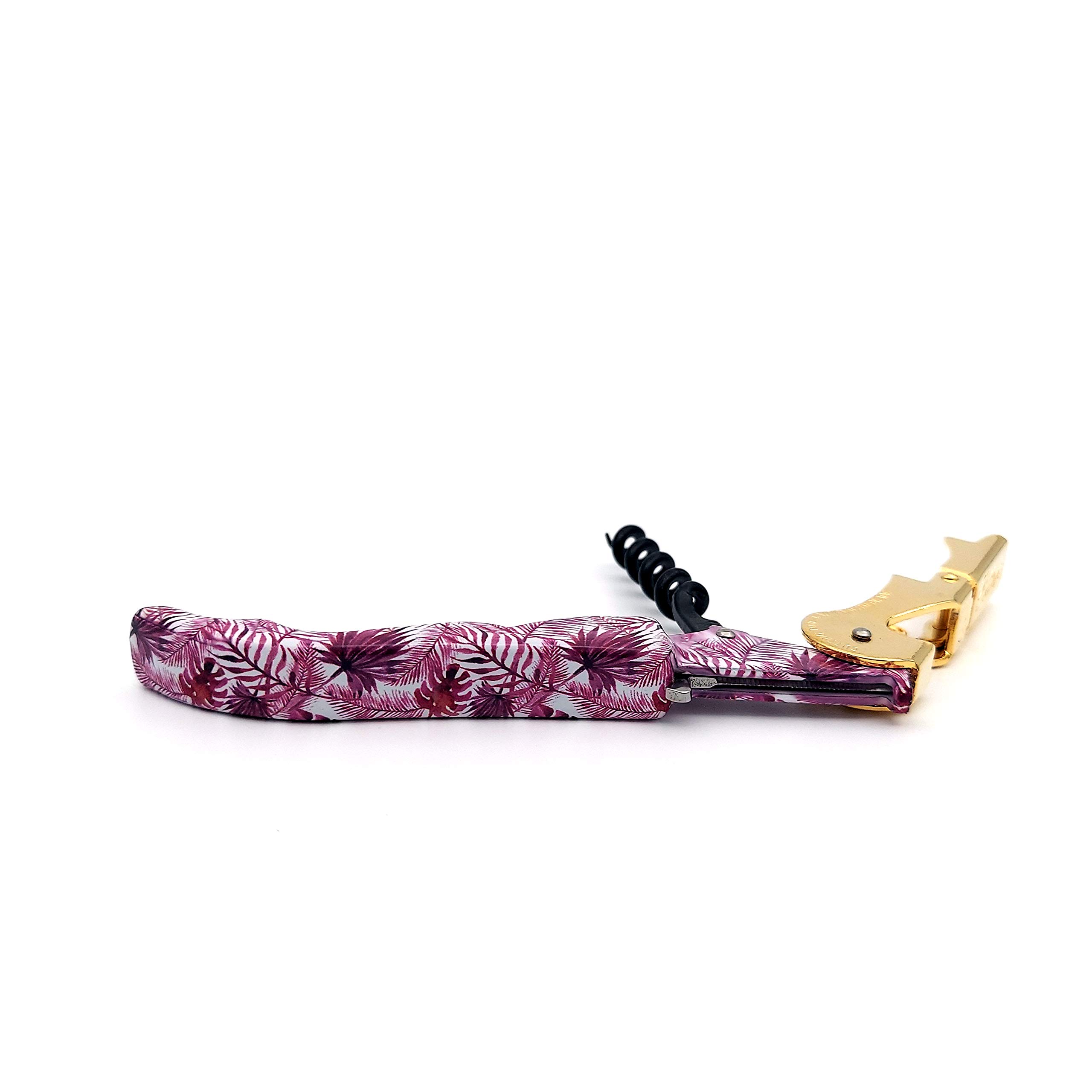 Pulltap's Genuine Collection - Sacacorchos para botellas de vino, diseño floral 900 con doble bisagra