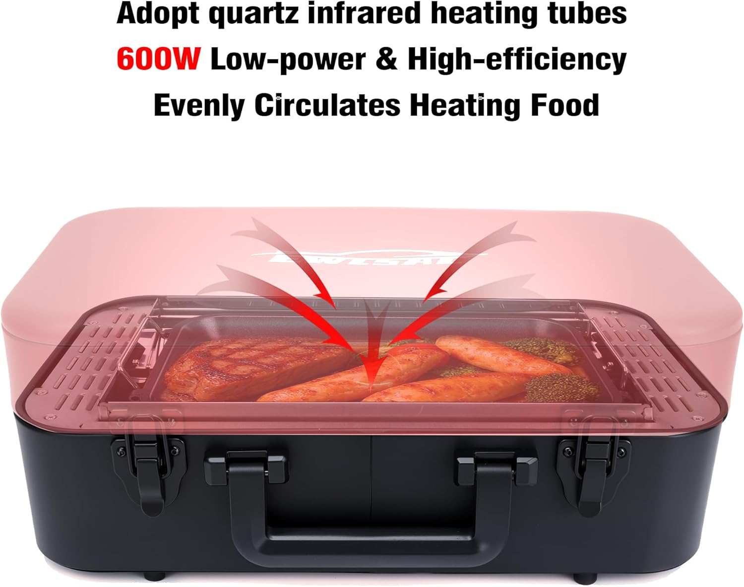 Electric Smokeless Grill, Portable Electric Grill Griddle with Detachable Non-Stick Grill Plate, Quartz Infrared Heating Korean BBQ Grill for Baking Steaks Chicken Wings Hamburgers Sausages ect