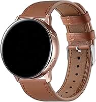 Pulseira de Couro Premium para Smartwatch Aurafit Ella (Serie 4 3 2 1) (AM35 AM28 AM23 AM12) – Com Costura Reforçada (Estilo Social/Executivo)