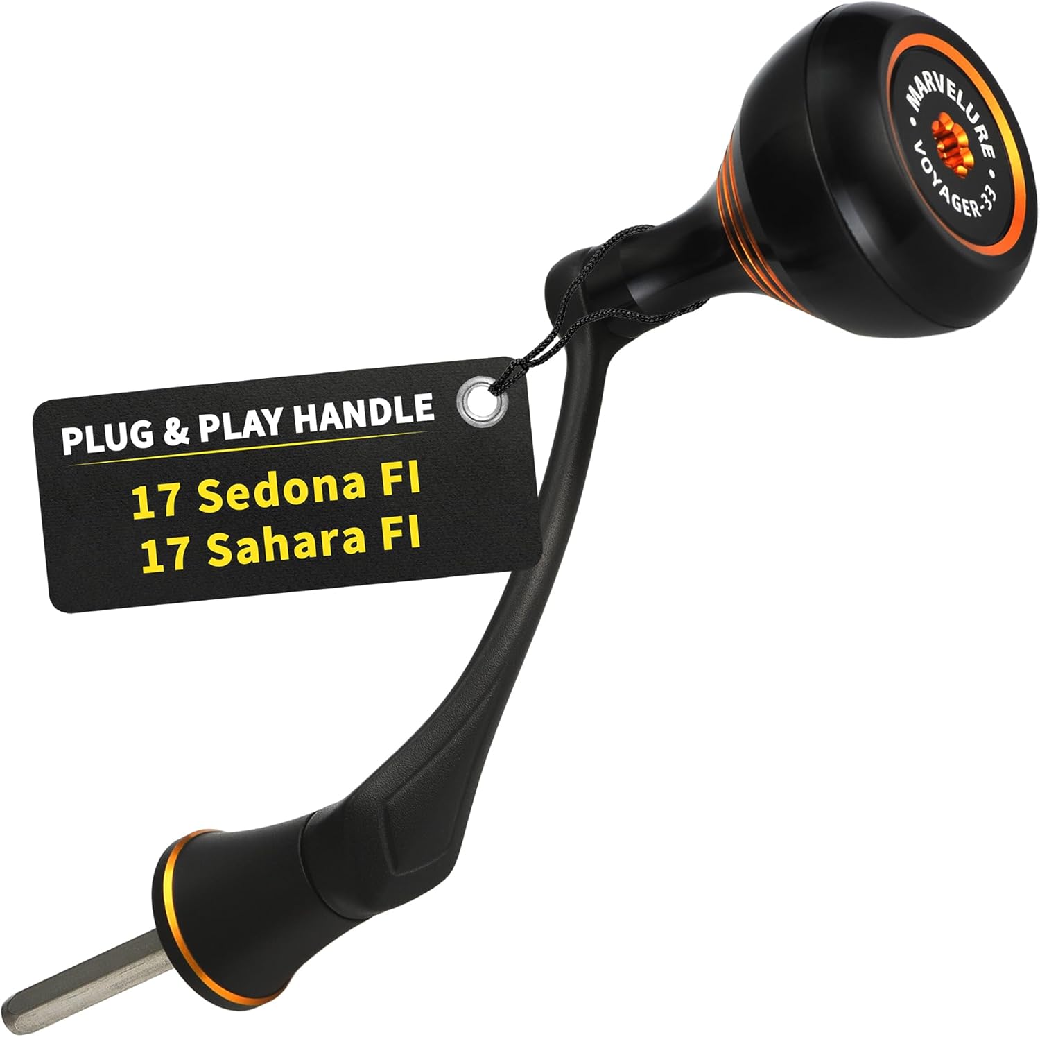 Locked-Type Power Handle (Square Shaft) Compatible for Shimano 17 Nasci Sedona FI Sahara FI Nexave FI, 19 Sienna FG, 22 Catana FE, Spinning Reels