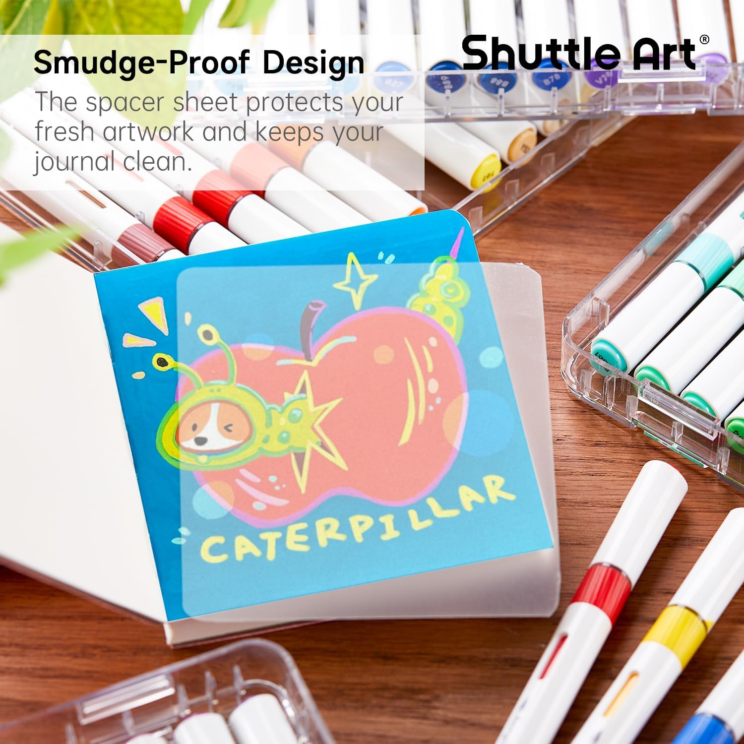 Shuttle Art Acrylic Paint Markers and Marker Journal Set, 36 Colors Automatic Ink Control Acrylic Paint Markers + 3.94x3.94 Watercolor Journal Set