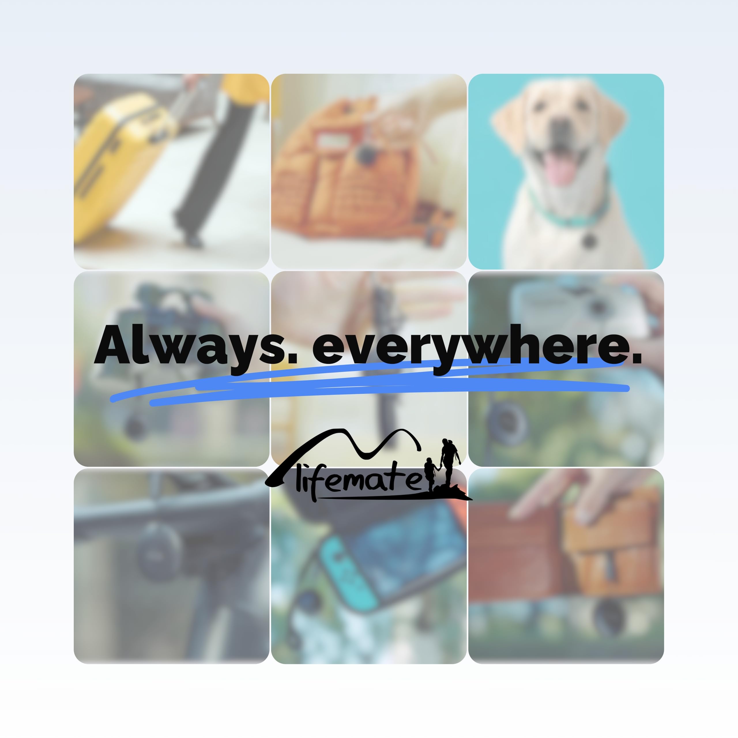 Lifemate Life Tag – Smart Bluetooth Tracker kompatibel med Apple Find My, AirTag-alternativ för nycklar, väskor, bagage och värdesaker – 8-pack, enkel spårning och snabb lokalisering