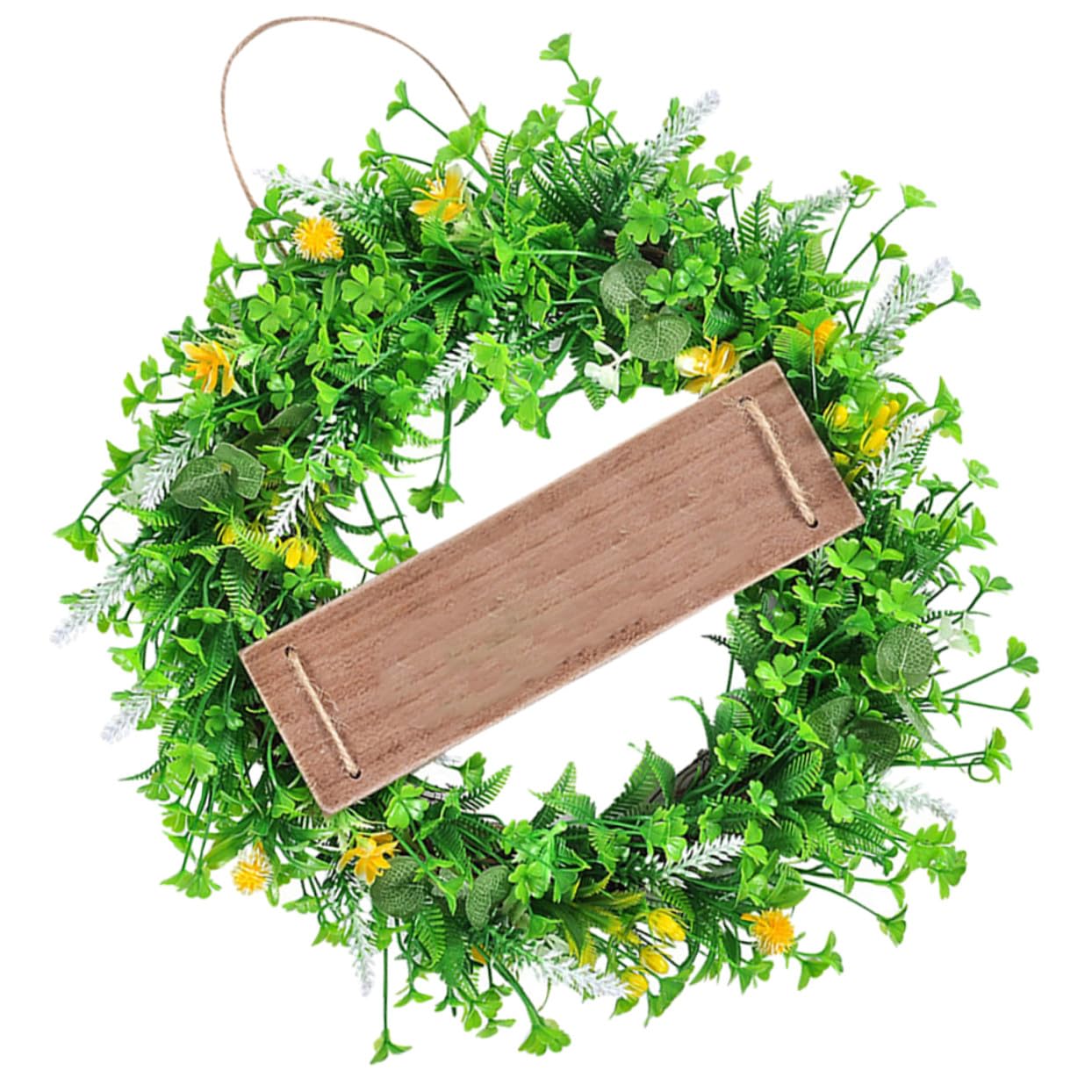 Cabilock Decorazioni Per La Casa Ghirlanda Primaverile Ghirlanda Di Foglie Verdi Artificiali Foglie Realistiche Non Necessita Di Annaffiatura 40 Cm Stile Pasquale