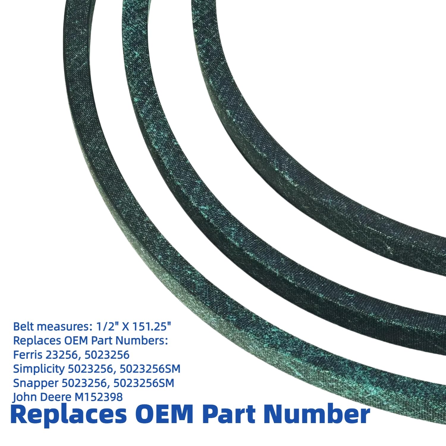 42 50 Inch Deck Replacement Belt Compatible with Ferris/Snapper/Simplicity 23256 5023256 5023256SM ZTR 355Z, 360Z, 400Z and FastCut; John Deere M152398 X300R