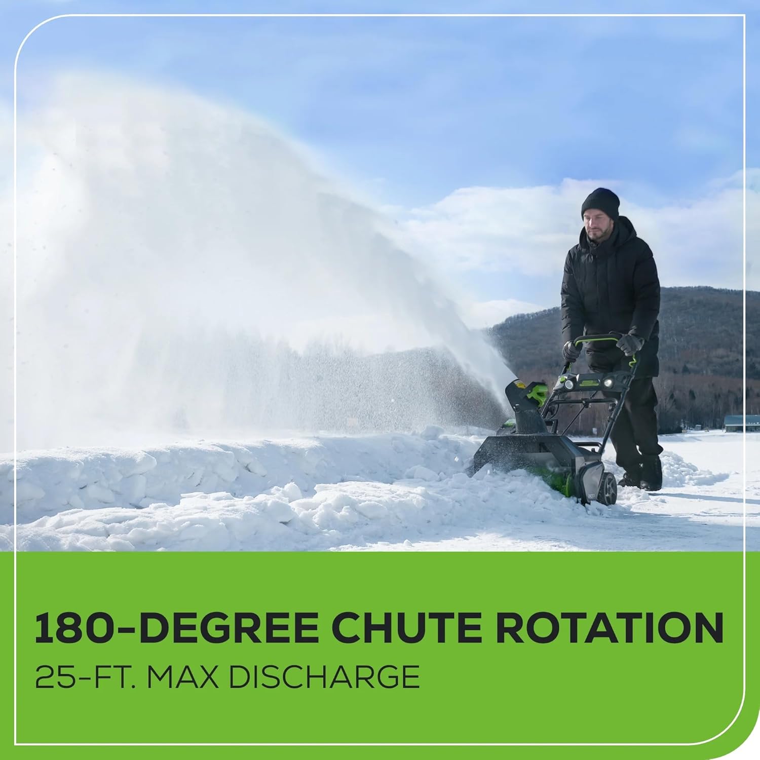 Greenworks 80V 20” Brushless Cordless Snow Blower with Battery and Charger - Image 5