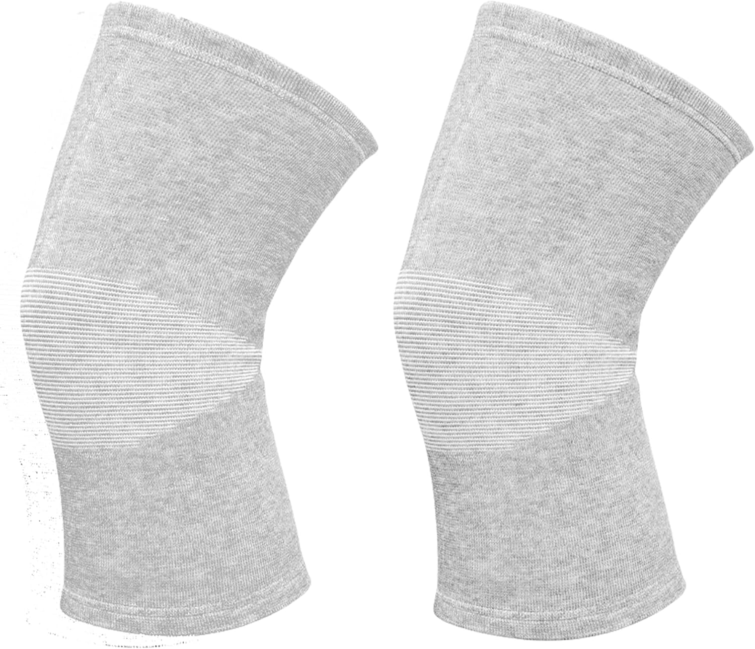 1 Pairs Bamboo Charcoal Knee Sleeve - Bamboo Knee Brace Bamboo Compression Knee Sleeve -Elastic Warm Knee Brace Bmboo Knee Sleeve for Arthritis (Gray, X-Large) - Image 4