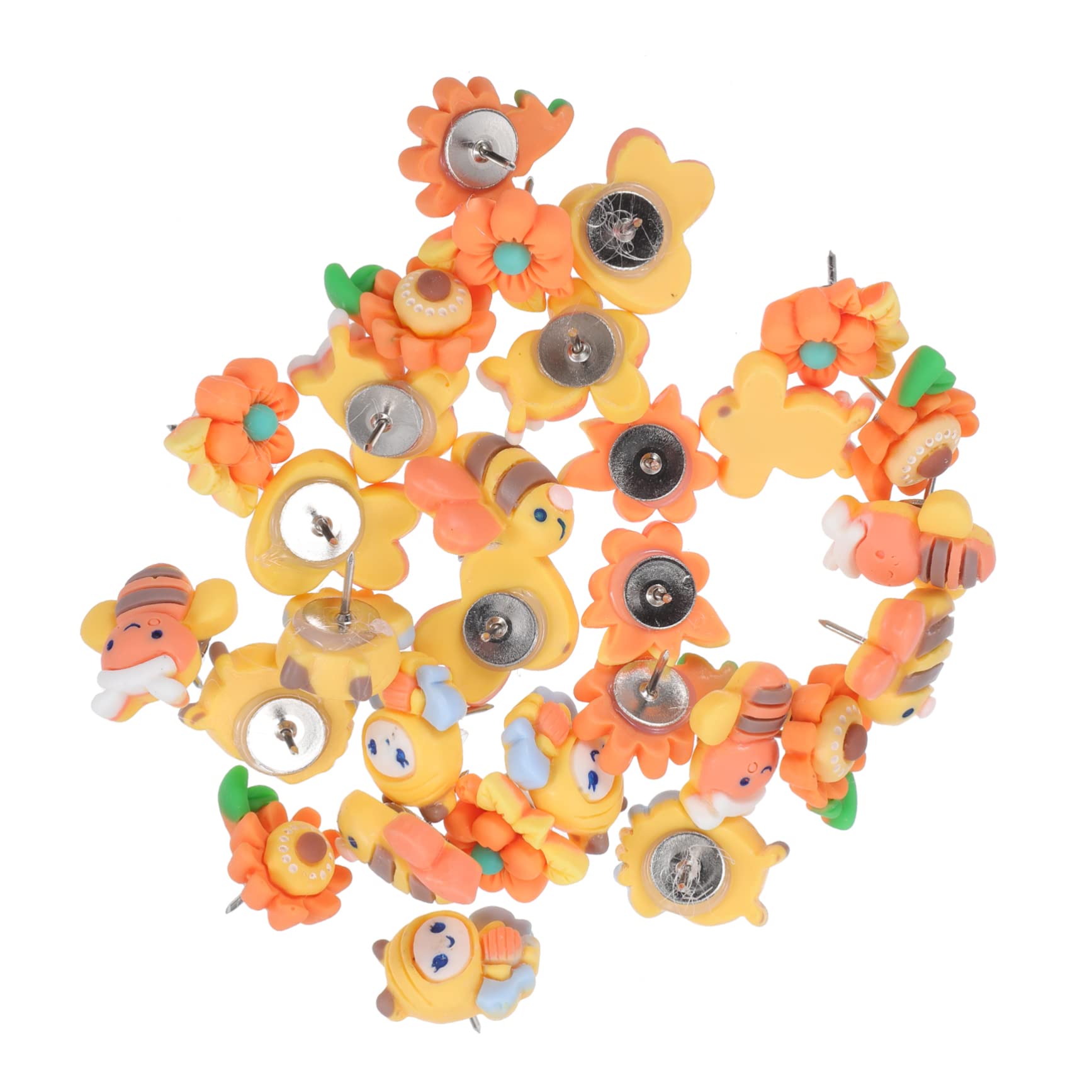 HOMSFOU 3 Sätze Wanddekorative Thumbtacks Dekorative Reißzwecke Dekorative Stecknadel Groß Board Reißnägel Stifte Daumennägel Pinnwand Pinnwand Push-Tacks Harz 30 Stück * 3