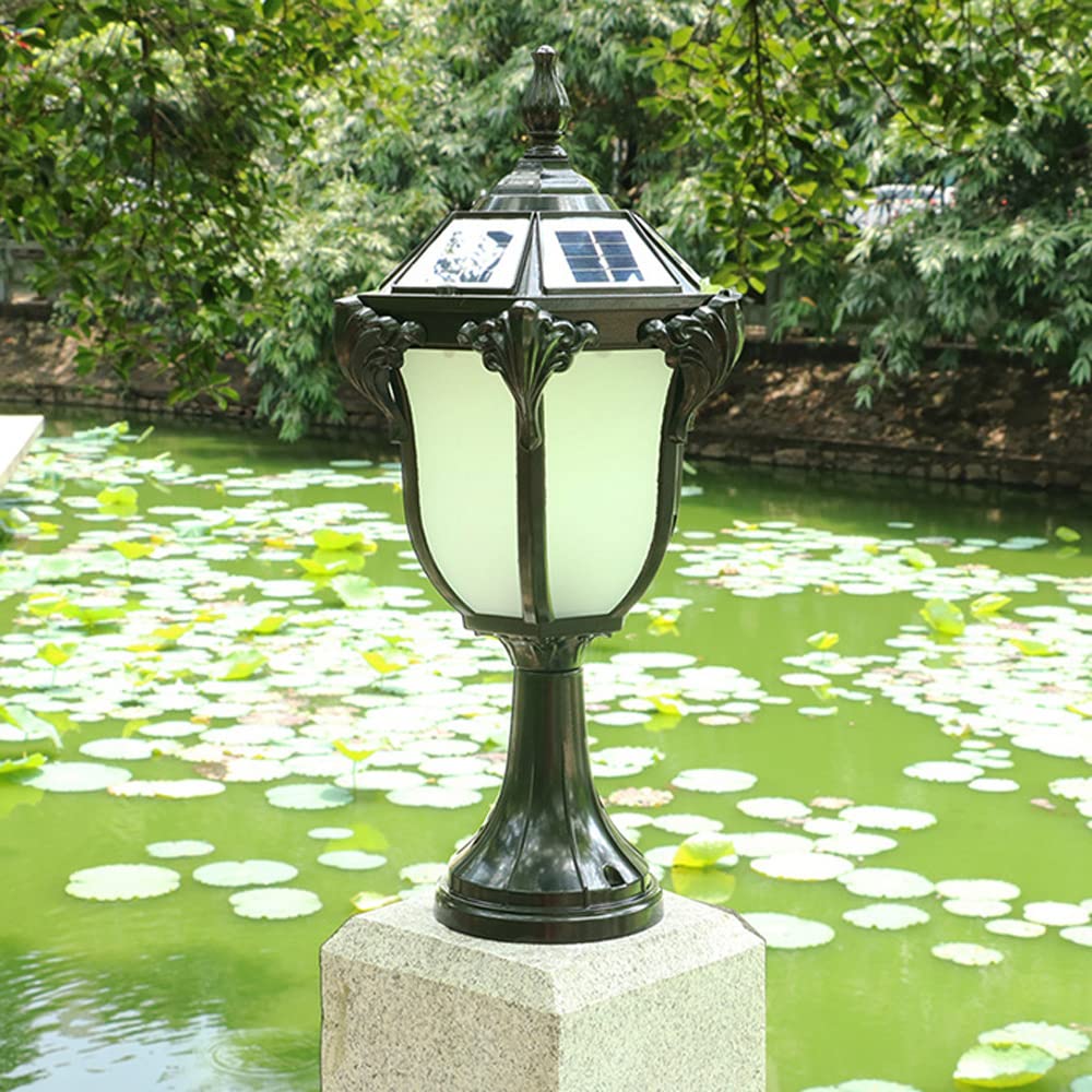 Zewnętrzne lampy słupkowe nowoczesne lampy solarne kolumnowe proste metalowe lampy ogrodowe wodoodporne zewnętrzne ogrodzenie drzwi bramy willa LED oświetlenie