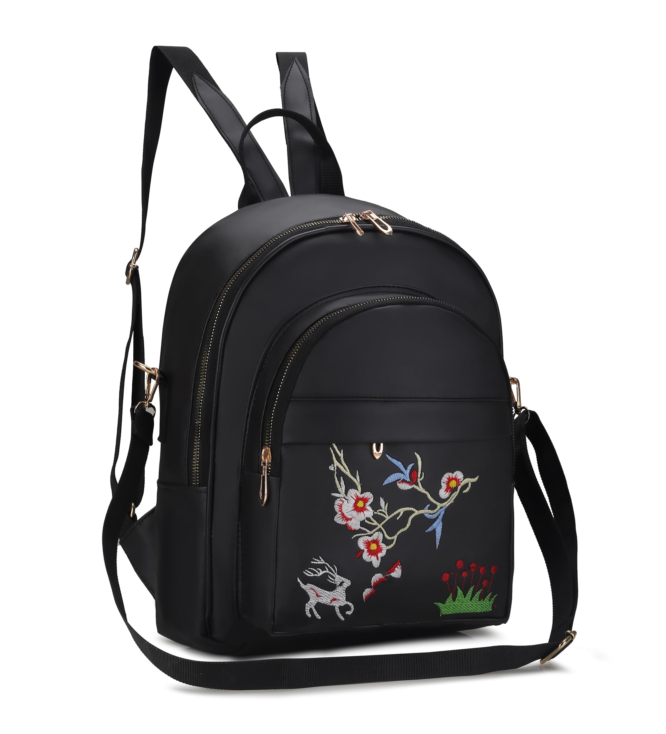 Qivee 2024 New Flower Embroidered Artistic National Style Oxford Small Capacity Womens Bag Generation Backpack (Deer) (B0CXTBBX3G) Amazon Price History, Amazon Price Tracker