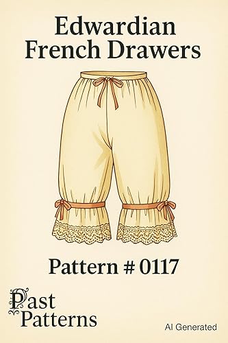 0117, Patrón de costura de cajones franceses eduardianos, busto 33-41, reproducción histórica de ropa interior