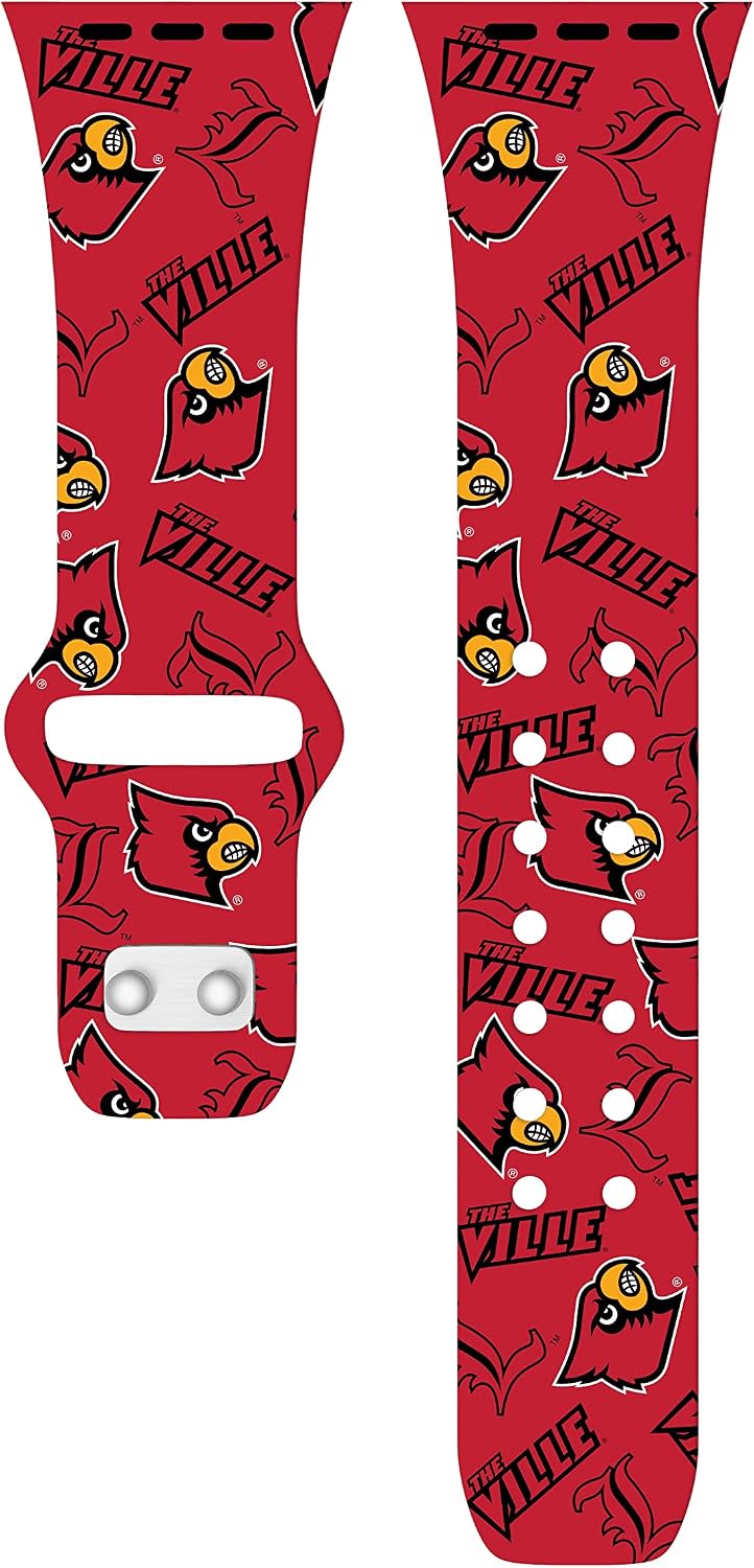 AFFINITY BANDS Louisville Cardinals HD Combo Package Compatible with Apple Watch and AirPods Pro (38/40/41mm (42mm Series 11) Short Random)