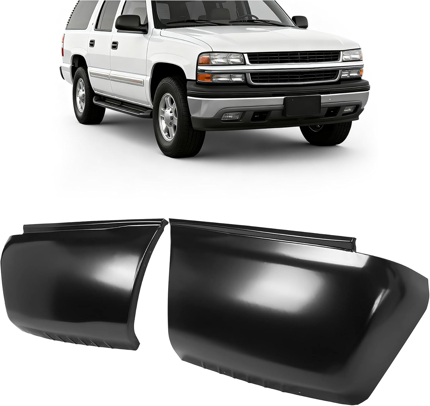 ALMULOO Pair Lower Rear Quarter Panel Compatible with 2000-2006 Chevrolet Suburban, 2000-2006 Yukon XL,left&right Replacement Quarter Panel repair Patch,Electrophoresis, Steel