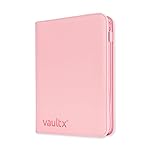 Vault X 9 Pocket Trading Card Zip Binder, 360 Cards, Premium Exo-Tec Album Material, 20 Side-Loading Pages, Folder for Collectible Games, Sports, TCG (Pink)
