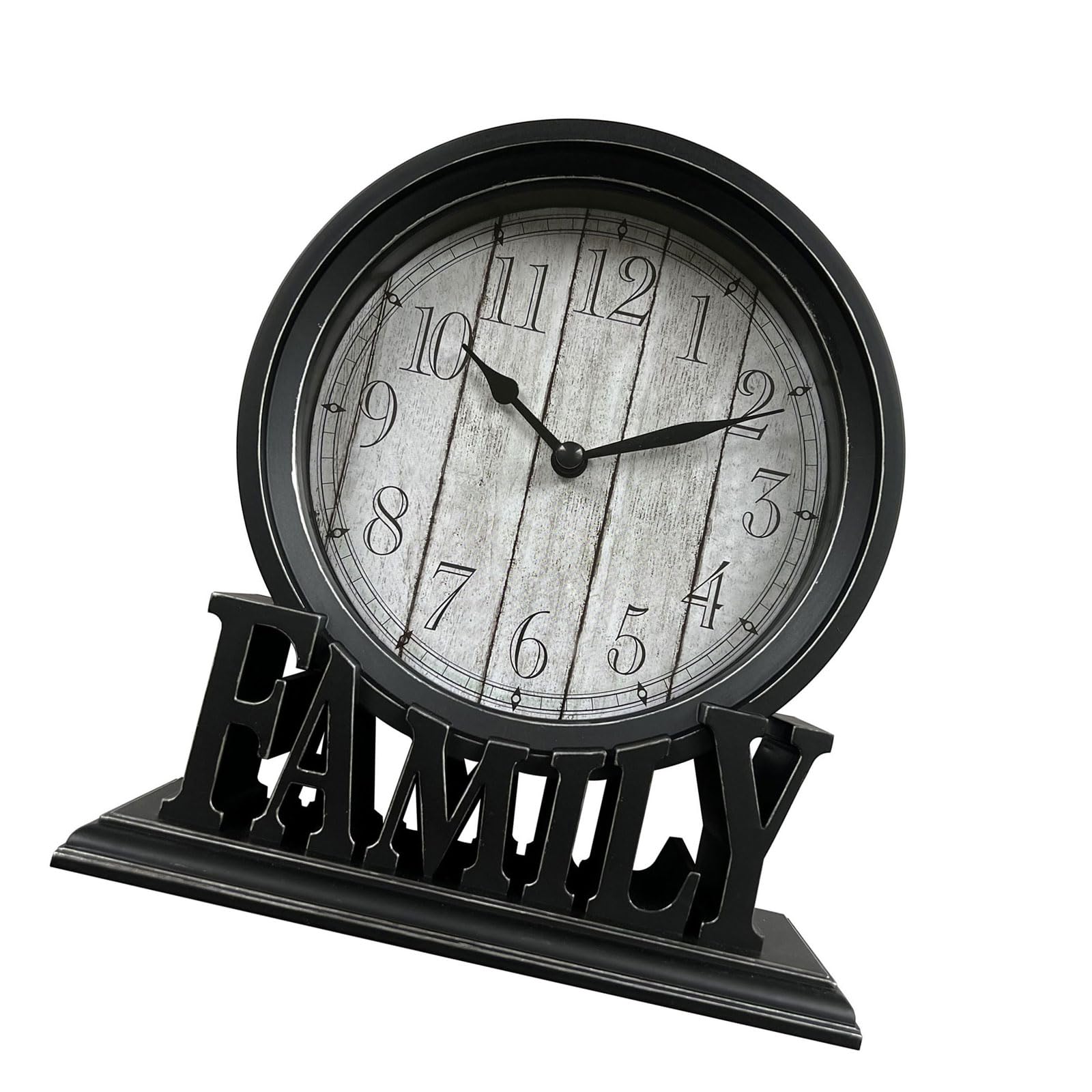 Hsioluted Desk Clock Retro Tabletop Clock for Living Room and Study Quiet Mechanism Clocks Vintage Desktop
