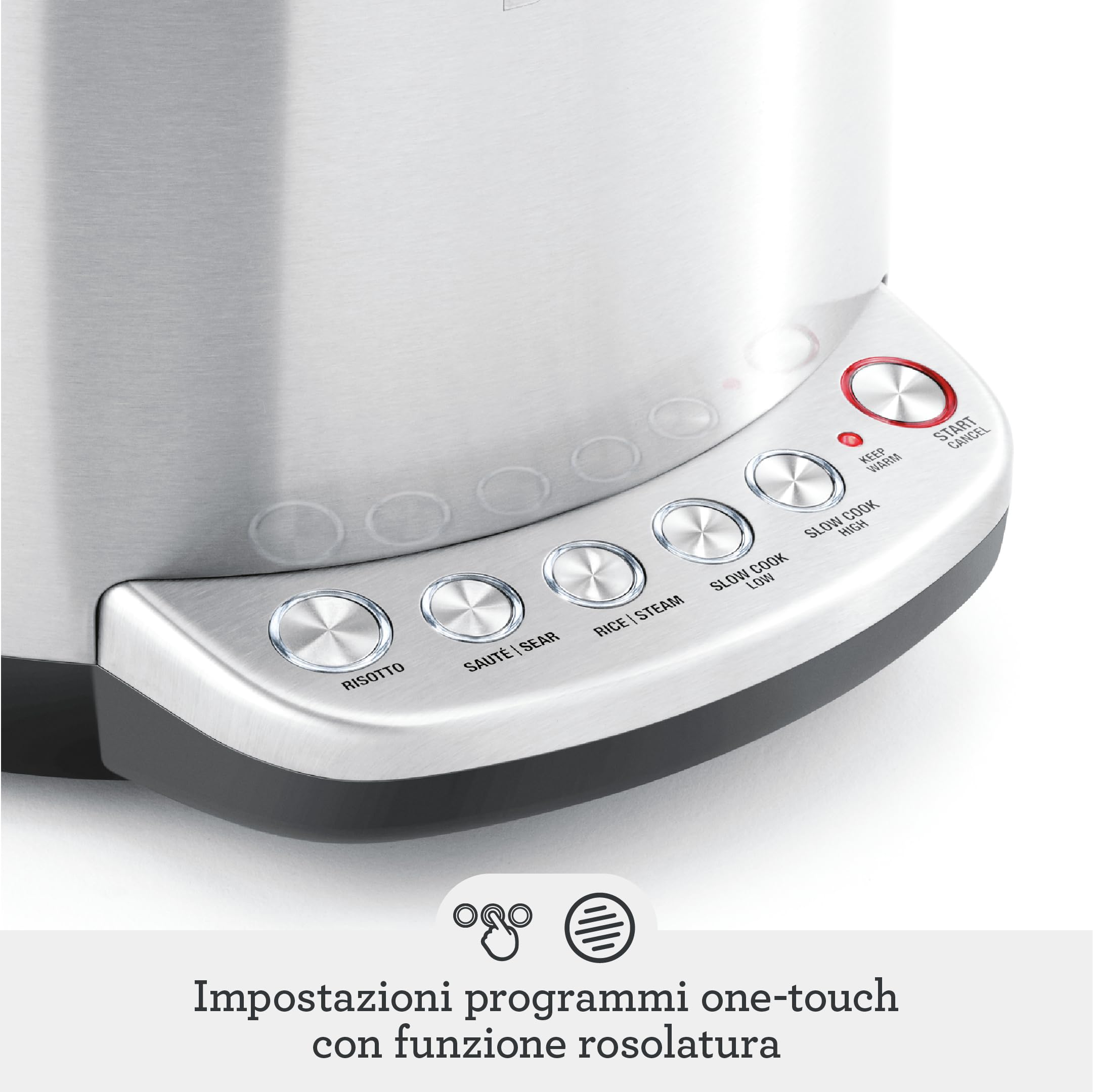 Sage - The Risotto Plus - Pentola Multipla con Risotto Senza Cottura - Elettrodomestici, Robot da Cucina - Acciaio Inox Spazzolato