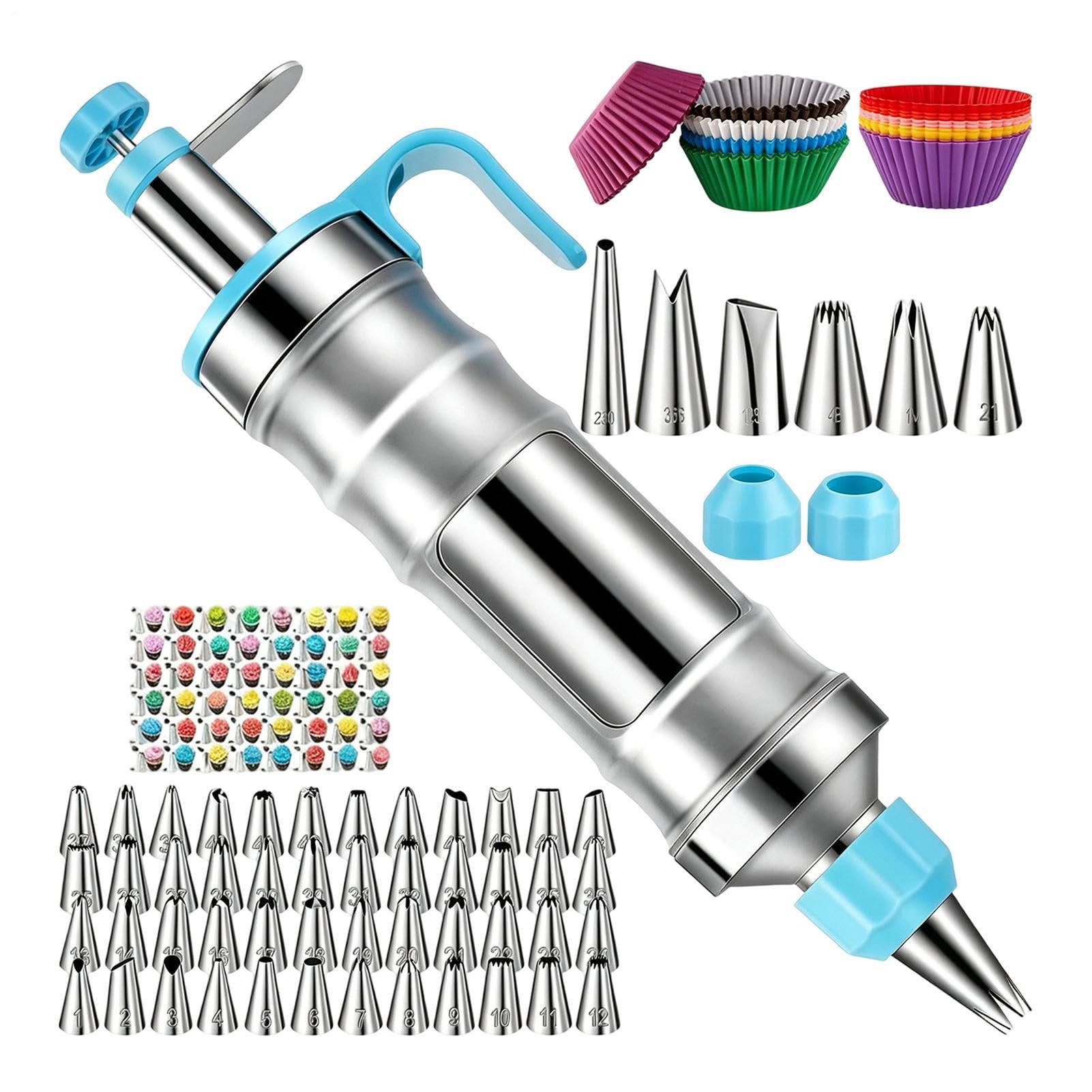 Kit Manga Pastelera para Glaseado Dispensador de Relleno Crema para | Herramienta Dispensadora de Crema para Postres, Tartas, Galletas, Chocolate, , Cumpleaños y Días Festivos