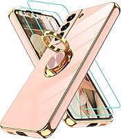 Vista 169 de Gritup Funda para Samsung Galaxy A14 5G: Funda para Samsung A14 2 piezas, protector de pantalla, soporte de anillo de rotación de 360°, soporte