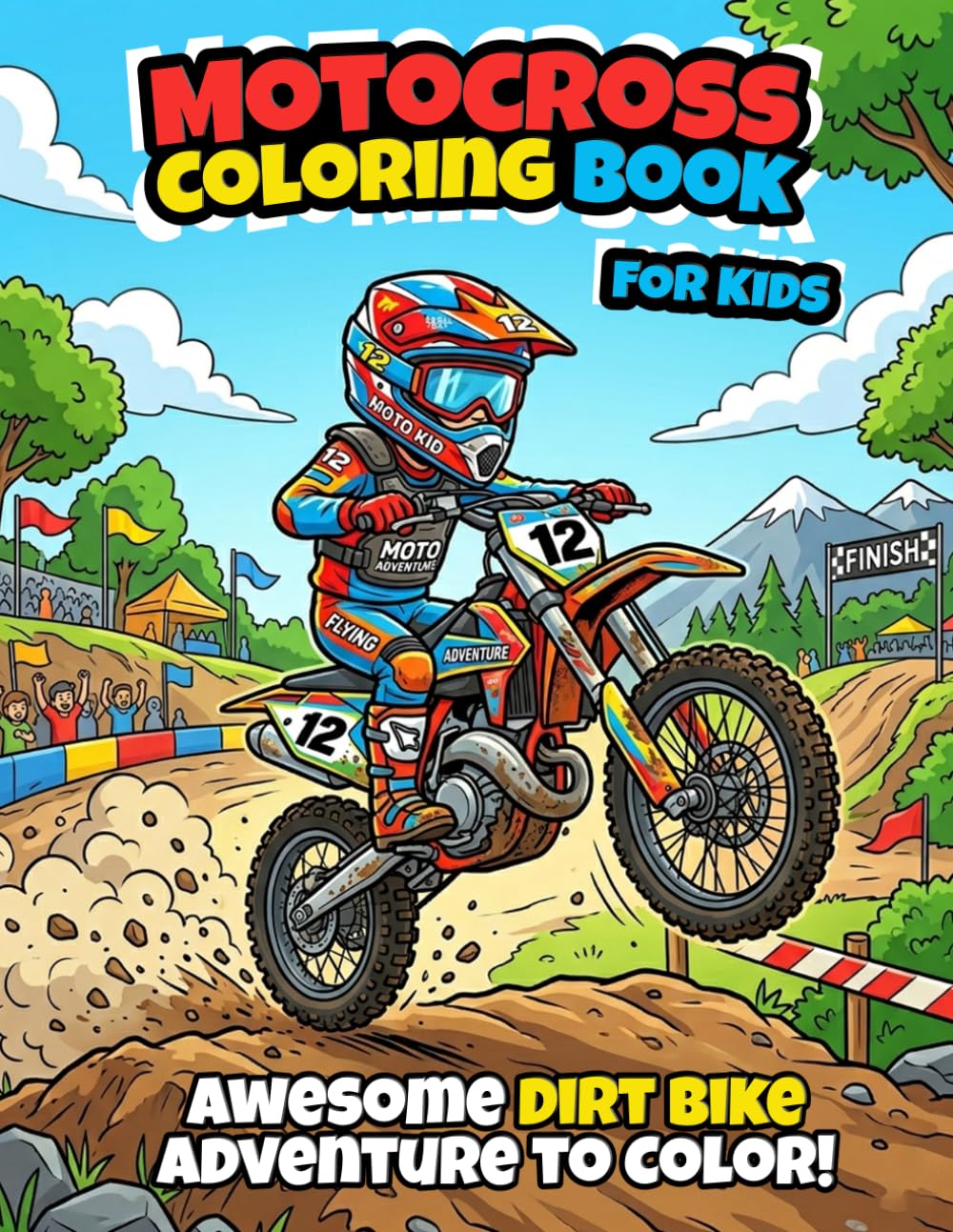 Motocross Coloring Book for Kids: Creative Coloring Pages Featuring Racing, Jumps, and Off-Road Fun