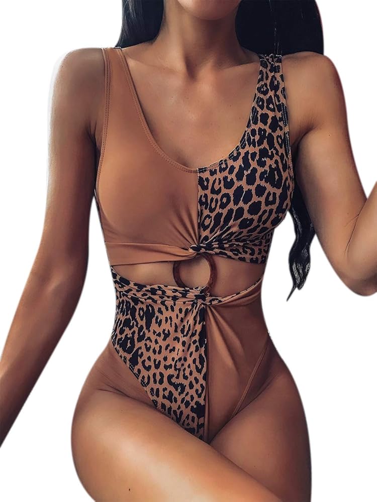 Amazon leopard swimsuit Clearance