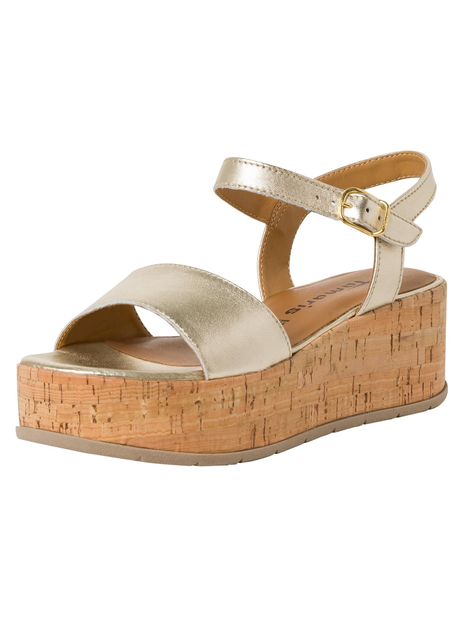 Tamaris Women's 1-28020-42 Wedge Sandals, Lt Gold Met, 7.5 UK