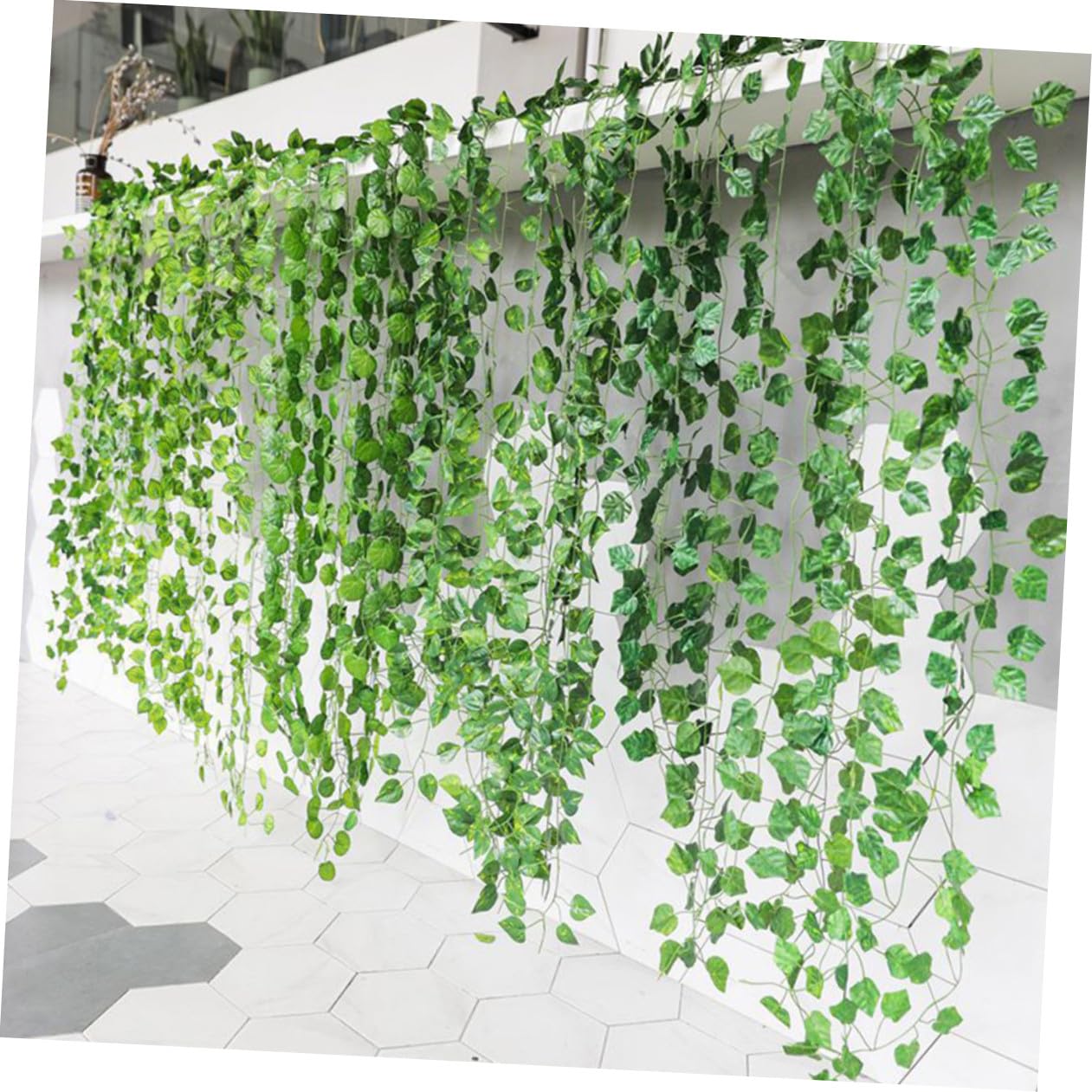 SHERCHPRY 36 Stück Dekoration hängende Schaukel Wand simulierte Rattans Girlande Blätter Fenster Regal Zubehör Efeigrün Pflanzen Laub Dekorationen Rattan Zaun Blatt Garten Eukalyptus DIY Pflanze Faux