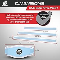 Vista 6 de Sleeve Stars - Codera de tenis para mujer, correa de codo de tenis ajustable, codo de golfista para hombres, soporte de contrafuerza para alivio