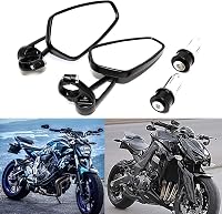 JMTBNO Motorkerékpár Visszapillantó Tükör 22mm Fekete Univerzális 1