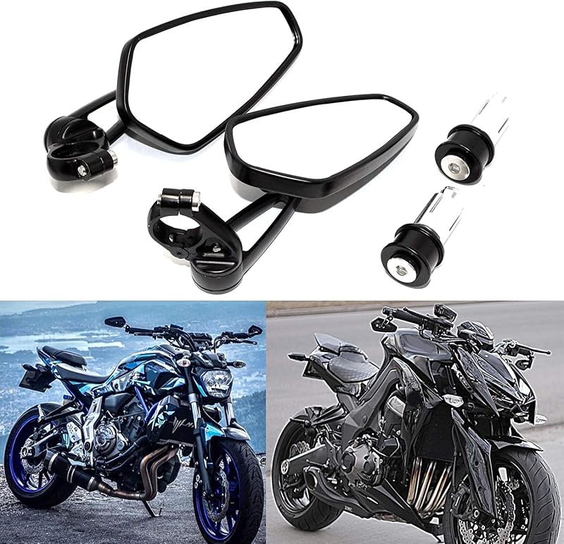 JMTBNO Motorkerékpár Visszapillantó Tükör 22mm Fekete Univerzális