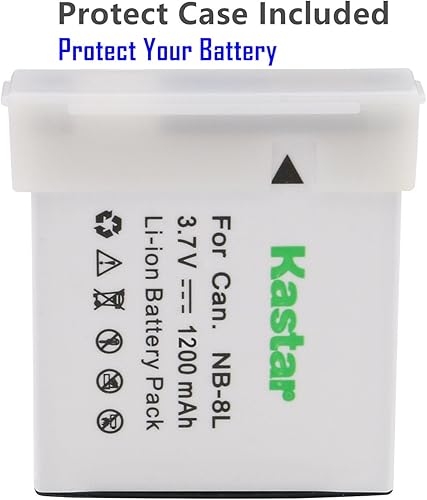 Miniatura 2 de Kastar Reemplazo de batería para cámara Canon NB8L NB-8L y PowerShot A2200, PowerShot A3000 IS, A3100 IS, A3150 IS, A3200 IS, PowerShot A3300 IS