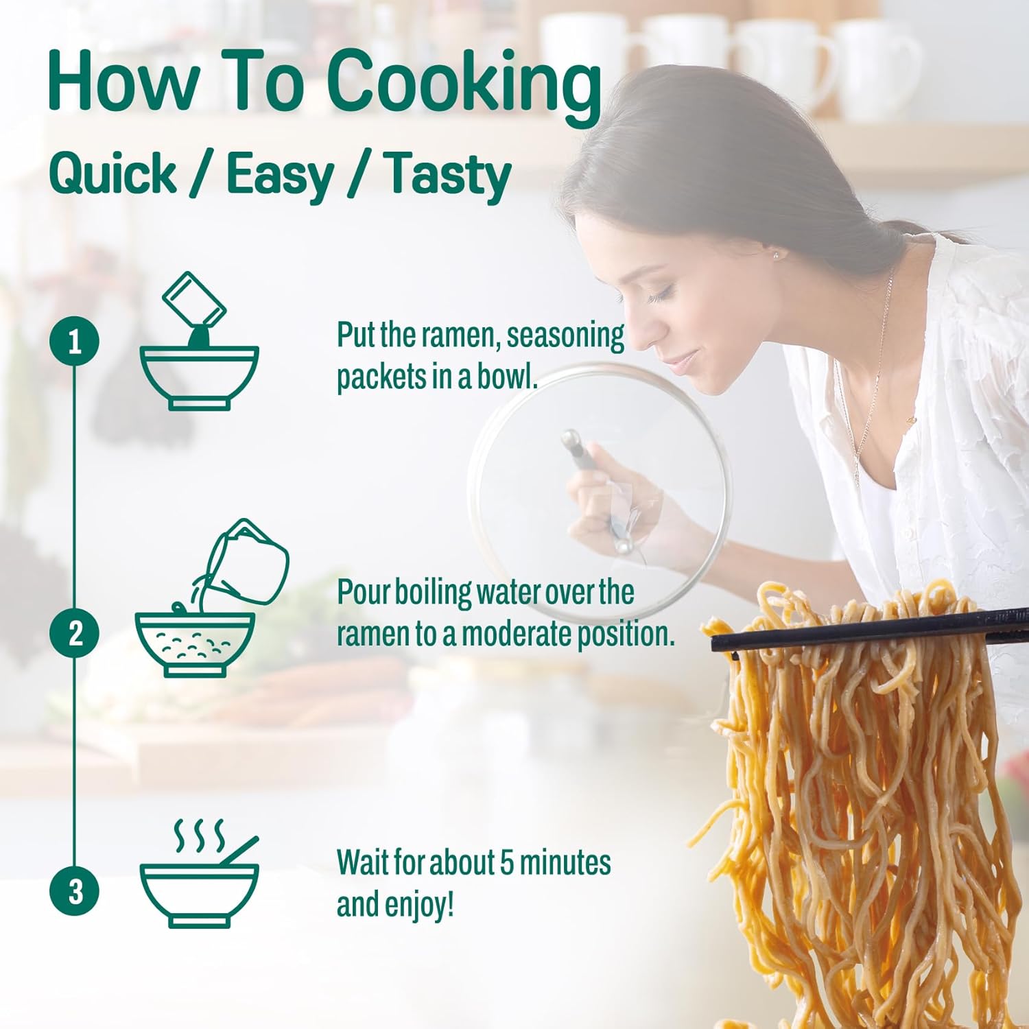 VOLO VERO Protein (32g) Ramen Variety Pack - Chicken, Spicy “Beef, Kimchi, Curry”, 8 Packs Instant High Protein Ramen Noodles Soup, Plant-Based, Non-Fried, Vegan, Low Fat, Egg & Dairy Free Healthy Meal