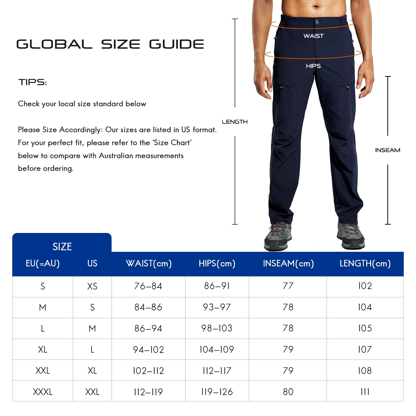 Haimont Pantalons de randonnée d'extérieur pour Hommes