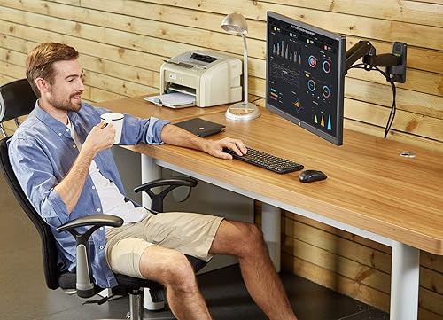 Miniatura 6 de NB North Bayou Soporte de montaje en pared para monitor de TV giratorio articulado de movimiento completo para monitores de 17 a 35 pulgadas