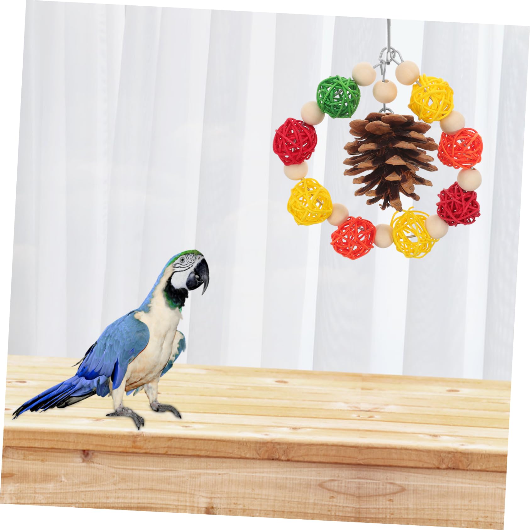 POPETPOP 5st Kauspielzeug Für Vögel Beißring Für Papageienkäfige Kletterspielzeug Für Vögel Papageienblockspielzeug Tannenzapfen Spielzeug Sittich Langen Ornament Kiefernzapfen