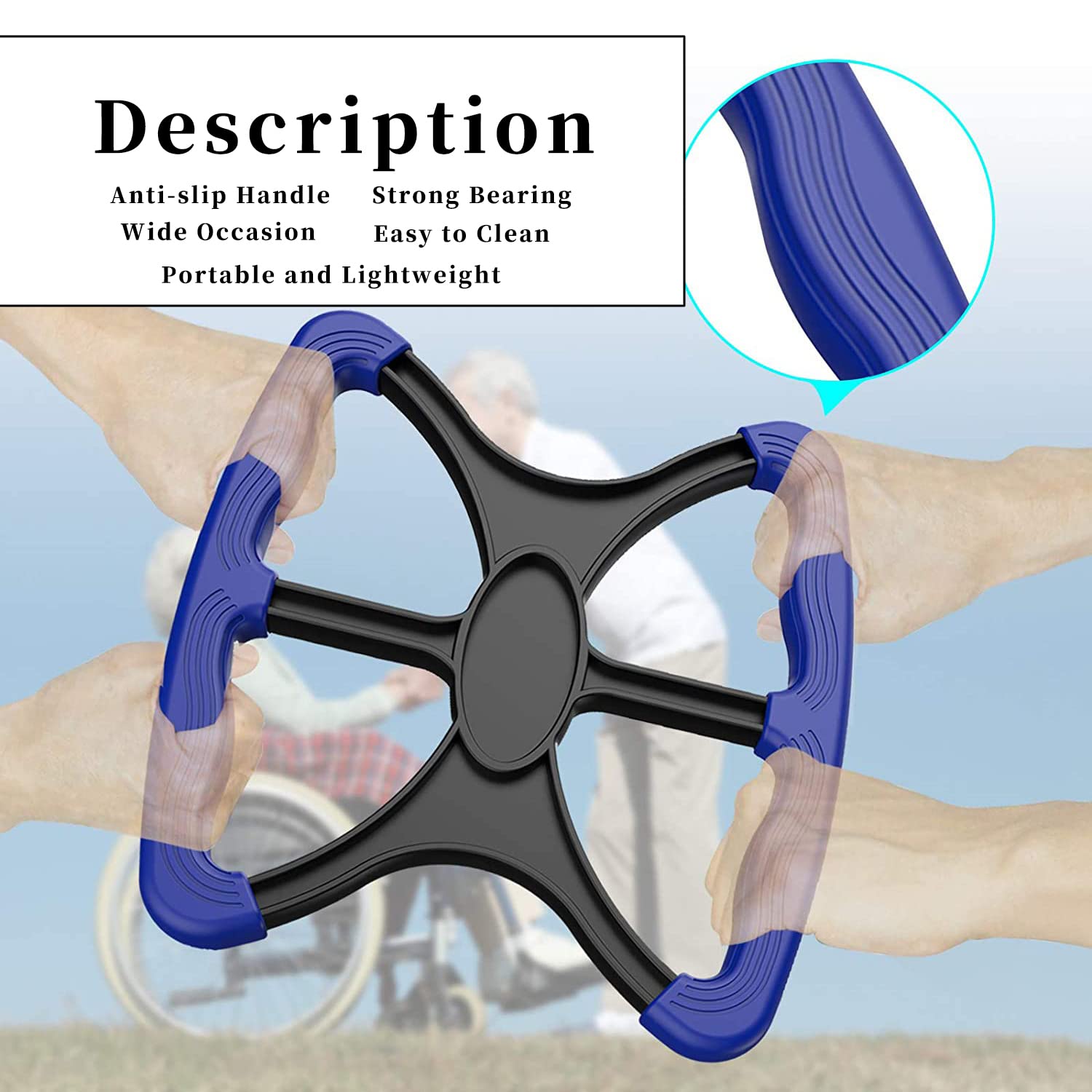 Liberty Lift Standing Aid for Elderly, Lift Aid Bar Non Slip Grip Handles — Amazon image 3