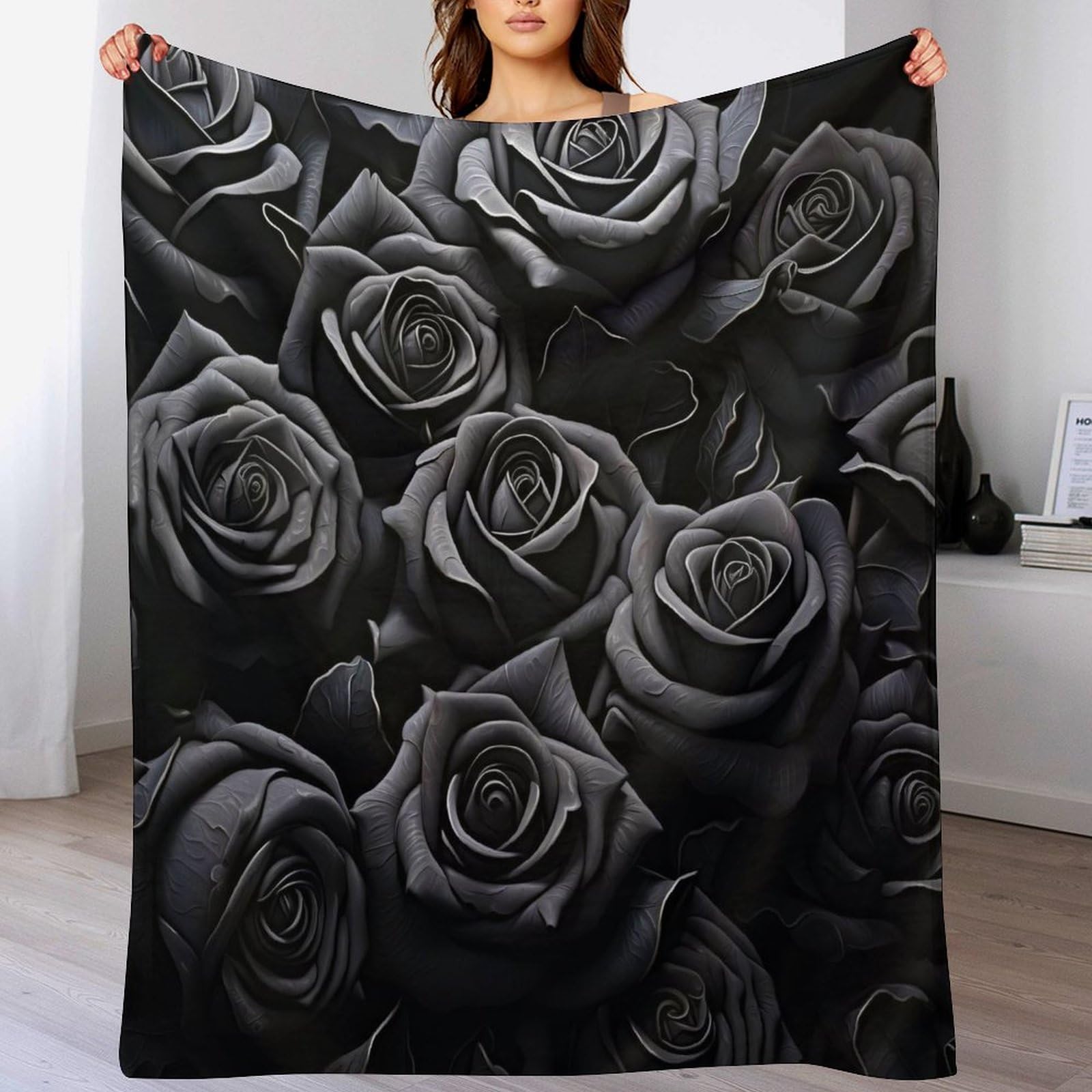 Couverture rose polaire en flannel de 150x200cm pour lit et canapé