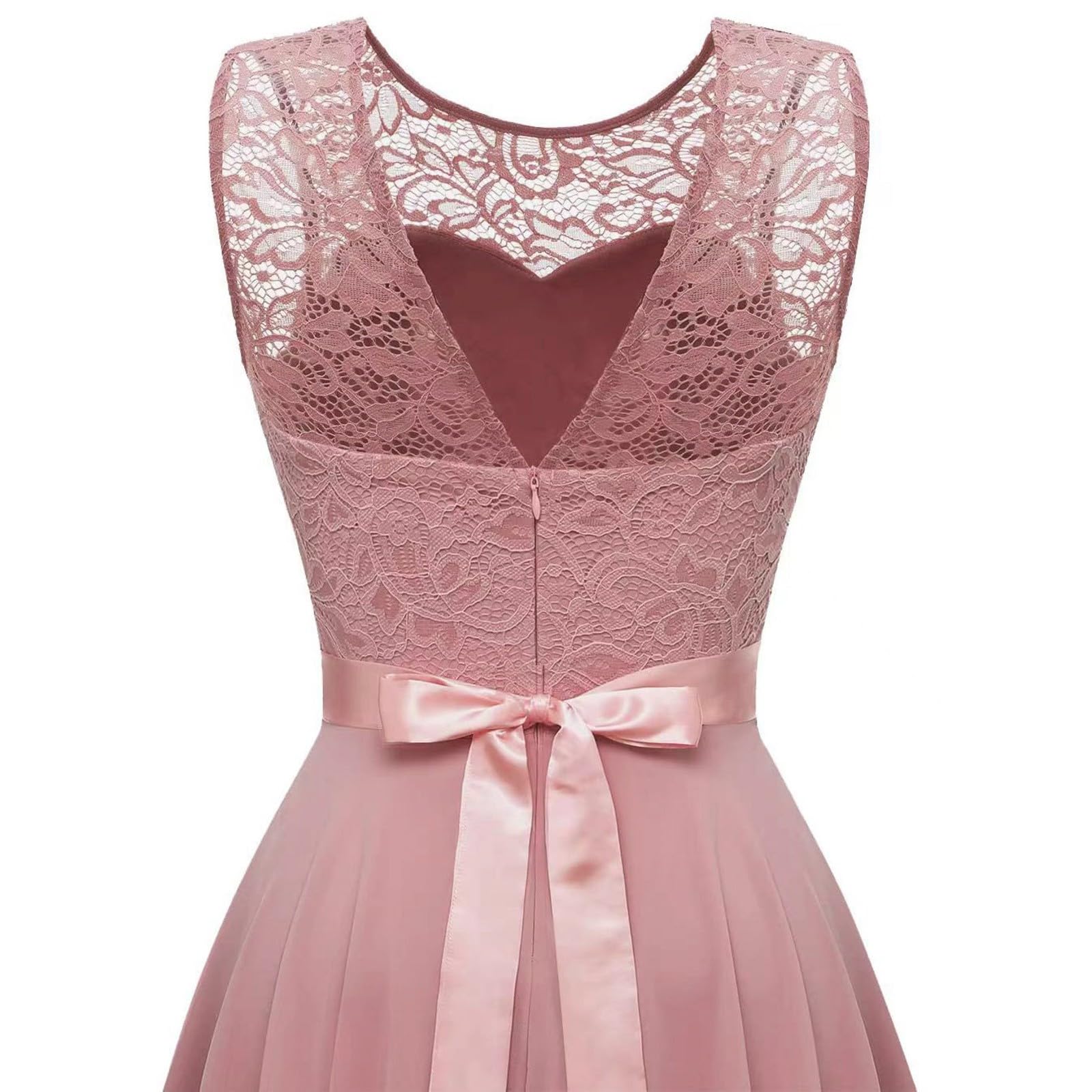 Damen Cocktailkleid Elegant Abendkleid Hochzeitskleid Festliche Ärmelloses Brautjungfernkleid Partykleid Sommer