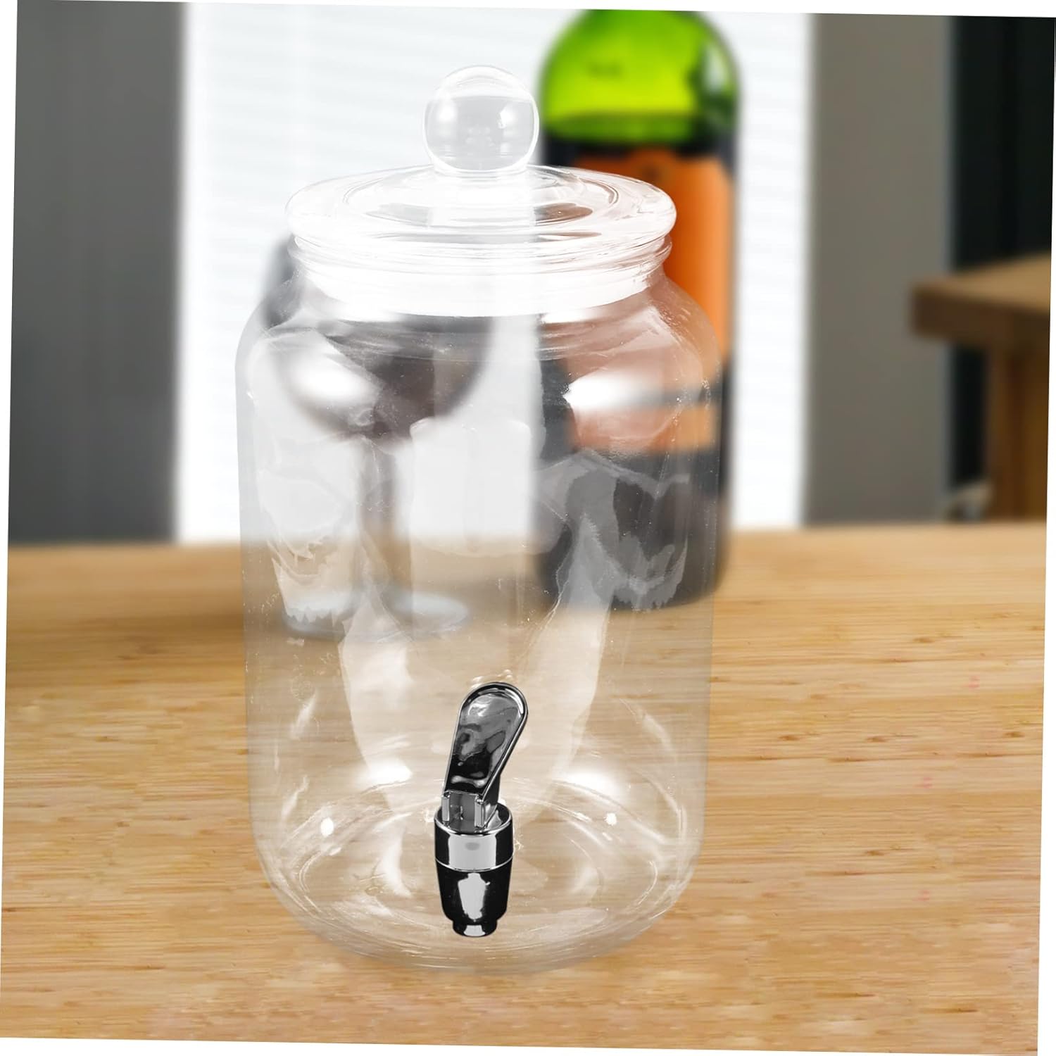 Sealed Glass Juice Dispenser Spout Elegant Beverage Dispenser Wine Bottle Soaking Jar Kitchen Drink Jar Juice Can